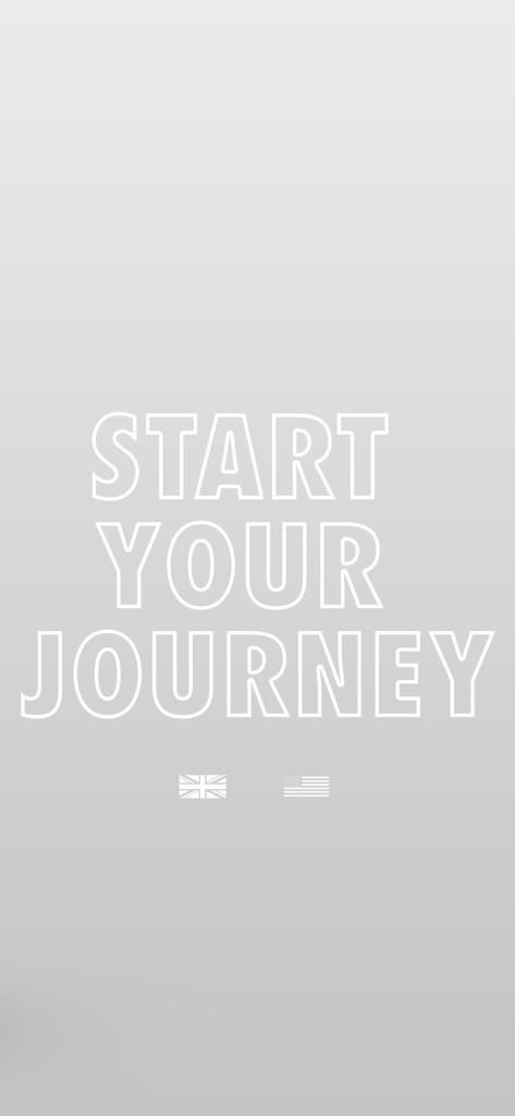 Stoic Conditioning - Start your journey onboarding screen with UK and US flags