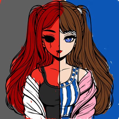 realistic girl split