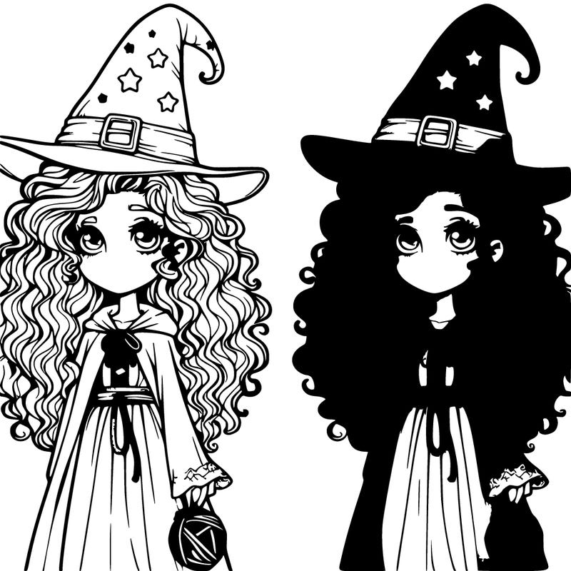 realistic wizard girl with curly hair
