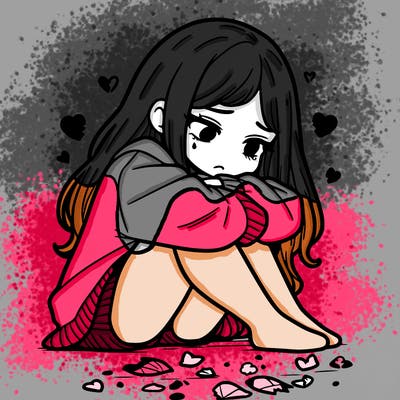 a girl after a breakup