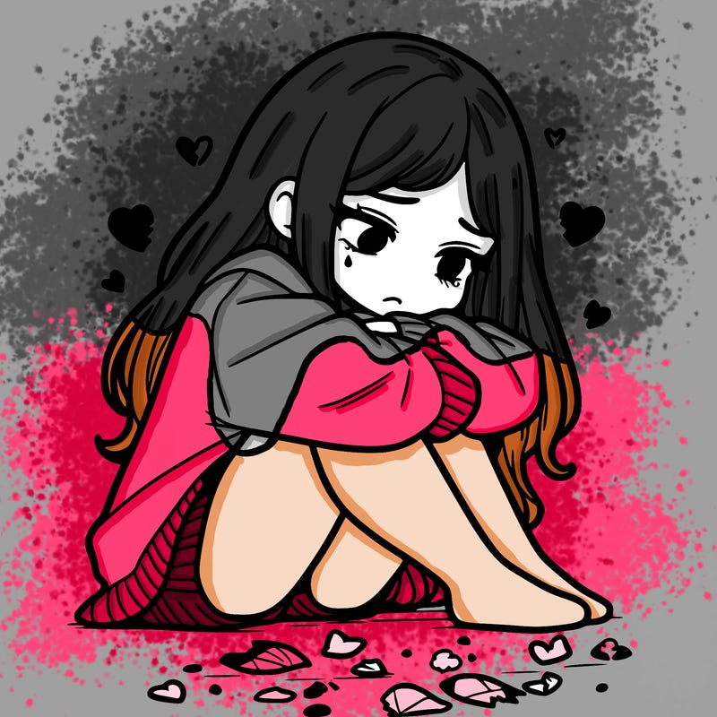 a girl after a breakup