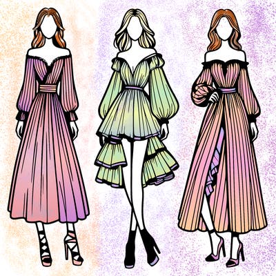 fashion models dresses