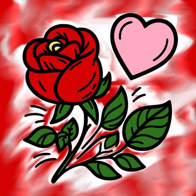 rose and heart