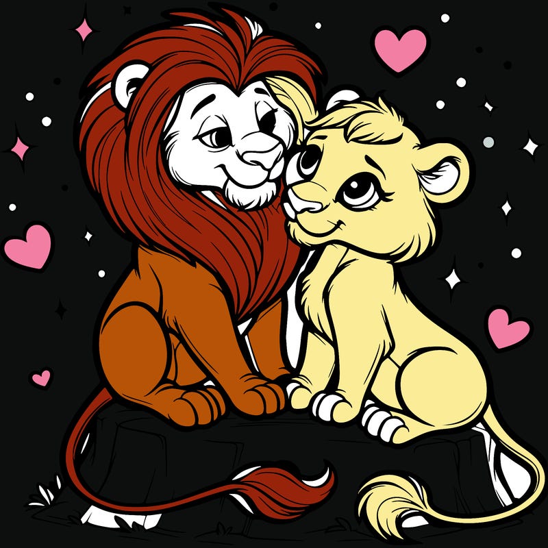 lion and lioness inlove