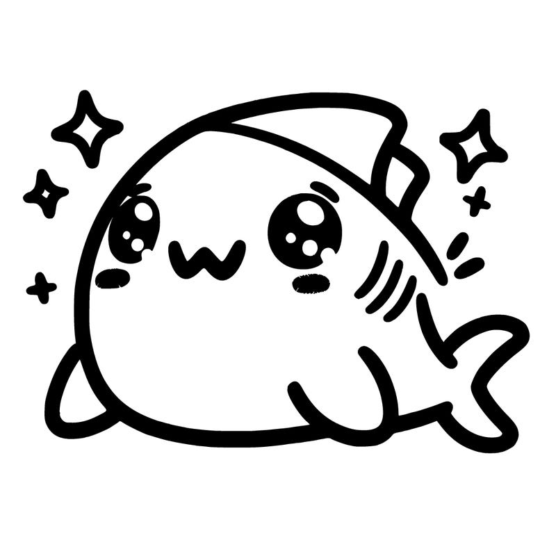 a kawaii shark