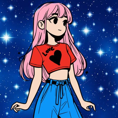 girl in a cute crop top