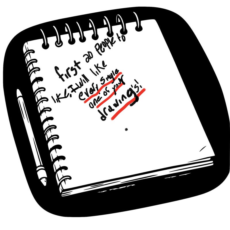 a blank sketch pad