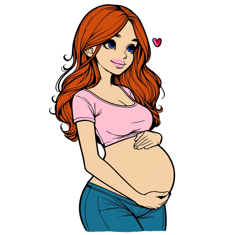 realistic pregnant girl