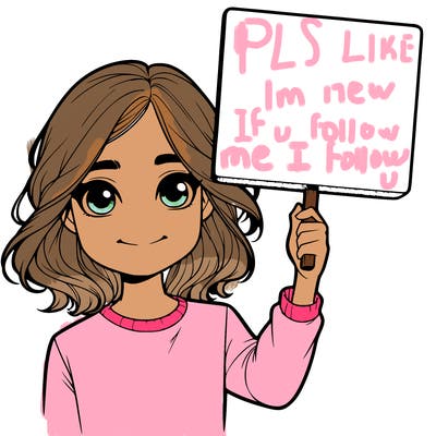 realistic girl holding up a sign