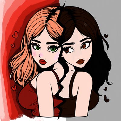 realistic girl split