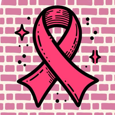 ribbon symbol of national breast cancer awareness month