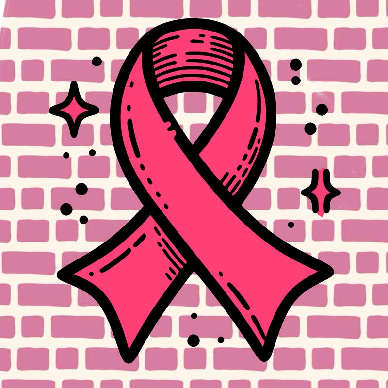 ribbon symbol of national breast cancer awareness month