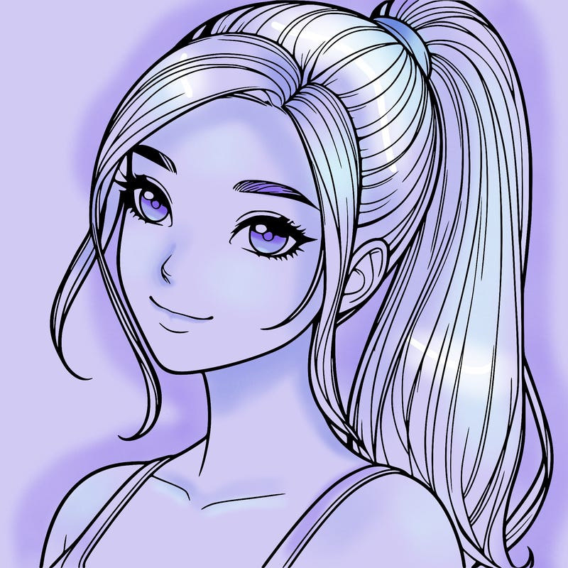 a super realistic women with a ponytail