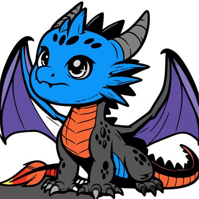 fierce baby night dragon