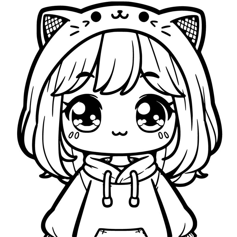 cute girl cat hoodie