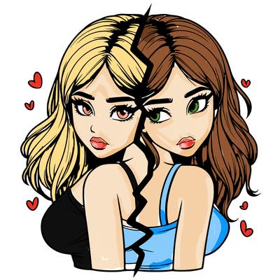 realistic girl split