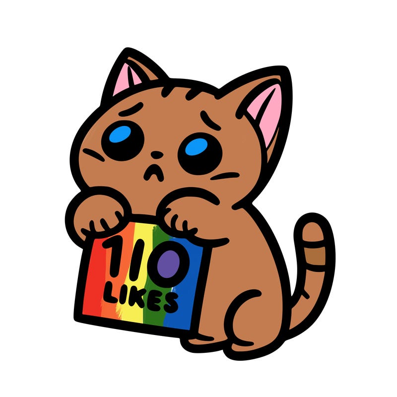 a cat begging for 10 likes