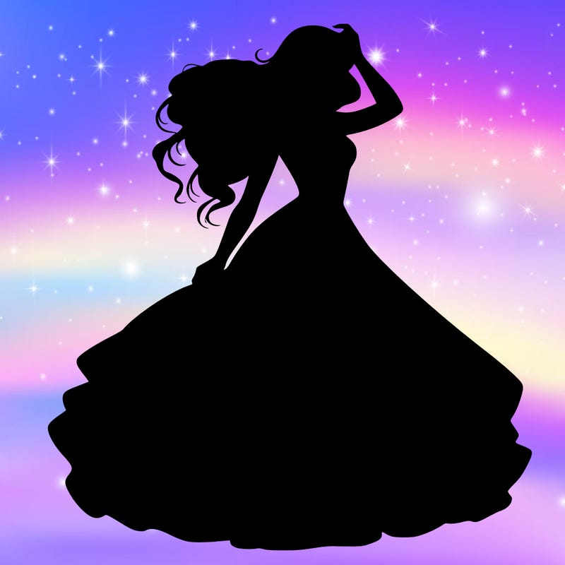 realistic woman with dress flowing in the wind