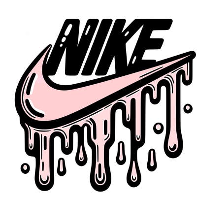 dripping nike logo