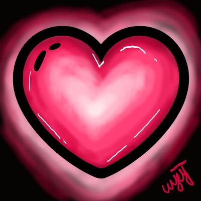 a blank heart