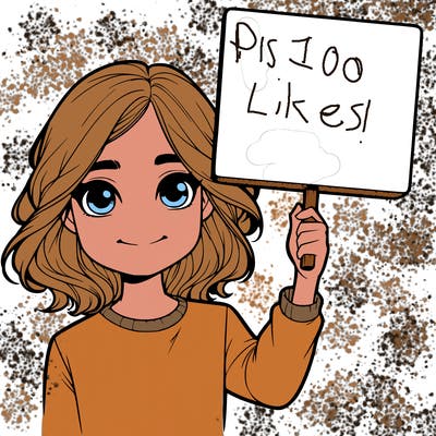 realistic girl holding up a sign