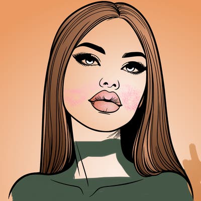 realistic woman with full lips