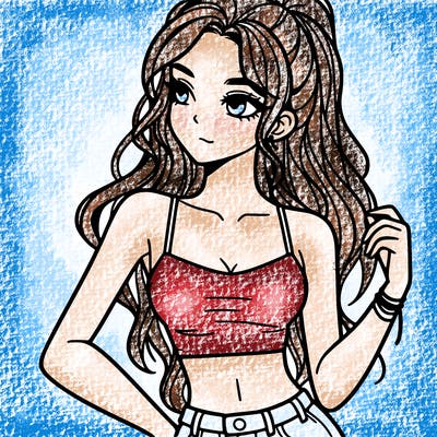 girl in crop top