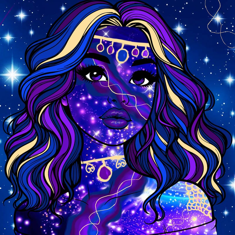 realistic girl with wavy hair and lips