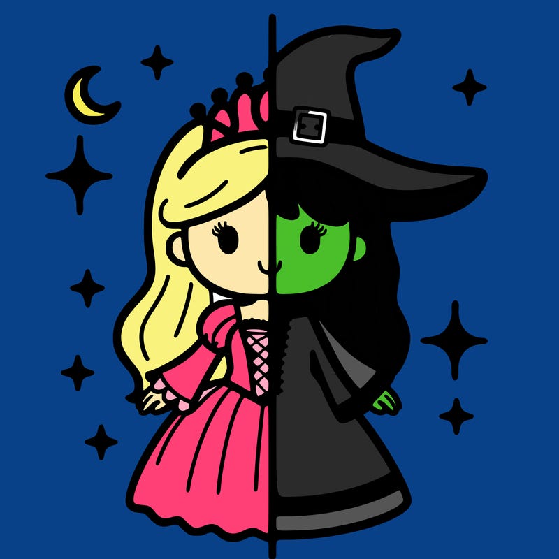 split princess and witch