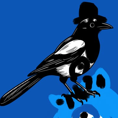 realistic magpie