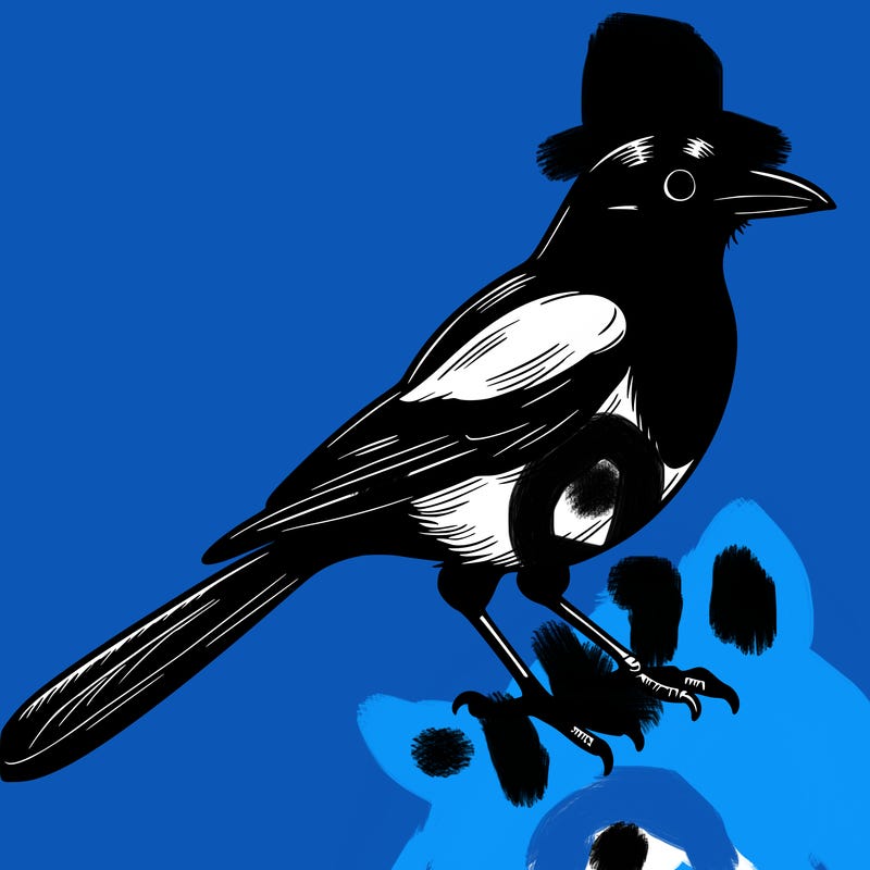 realistic magpie