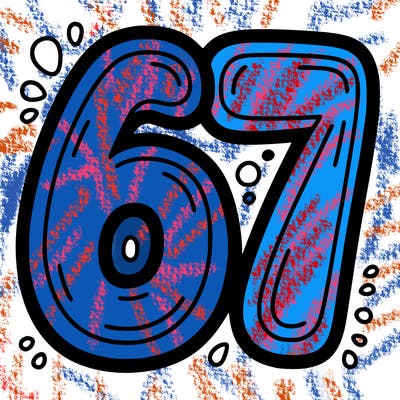 the number 67