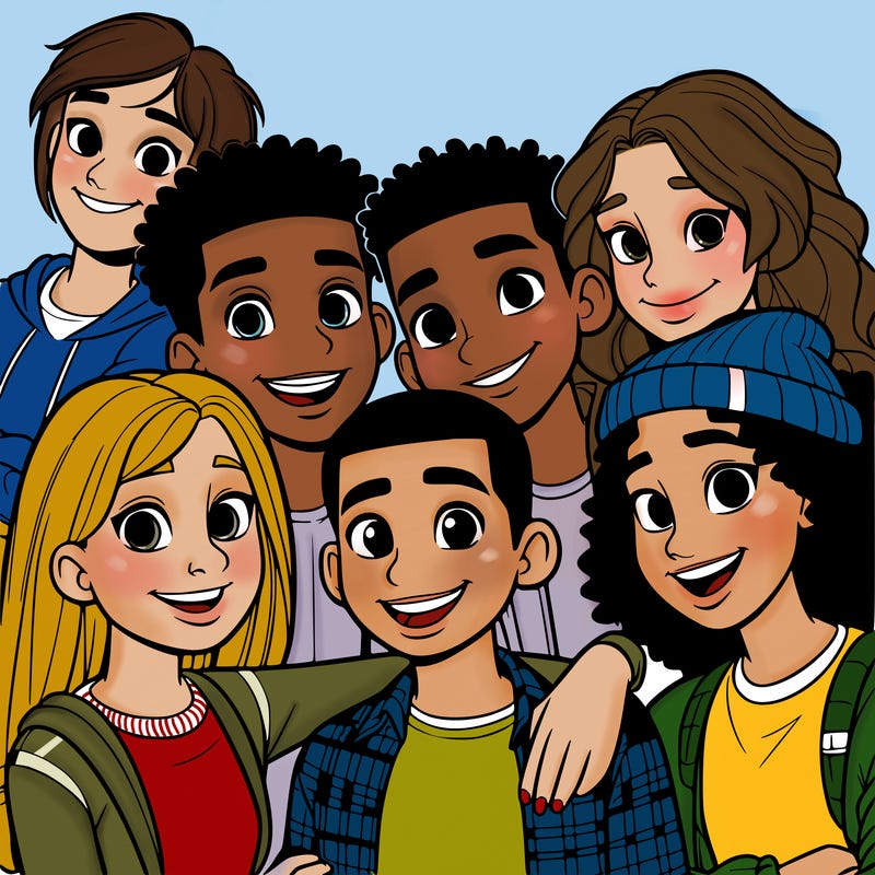 a mixed friend group