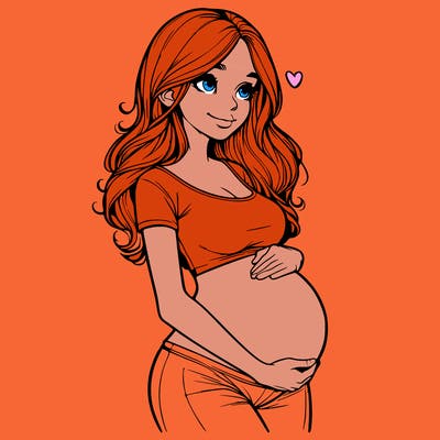 realistic pregnant girl