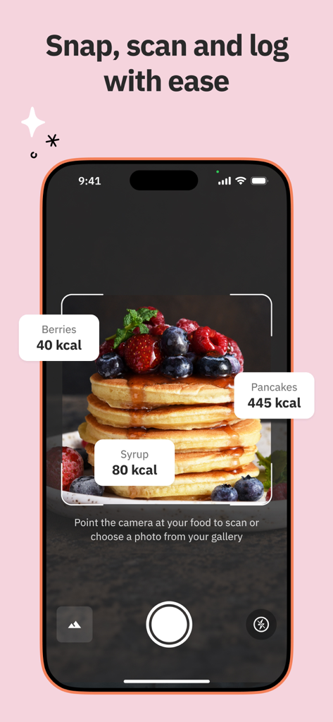 Unimeal: Fasting and Diet - Unimeal app AI scanner identifying calories in a meal