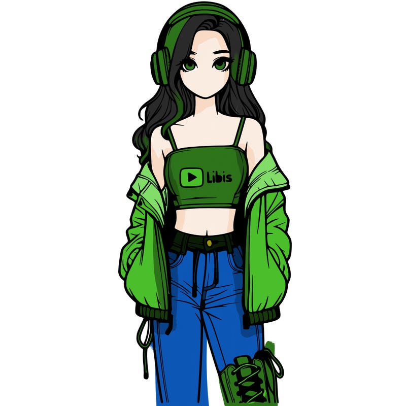 a beautiful realistic girl wearing a spotify themed outfit, a crop top with a jacket and jeans, as well as high top sneakers