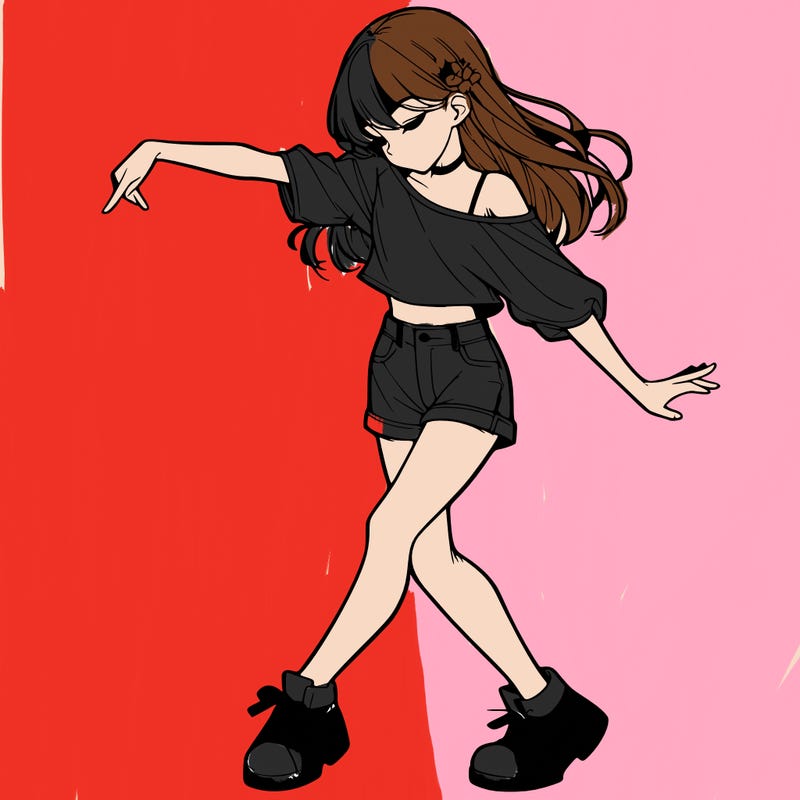 realistic girl danceing