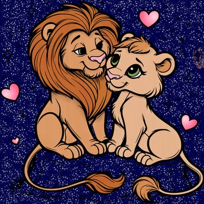 lion and lioness inlove