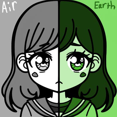 a split of a girl