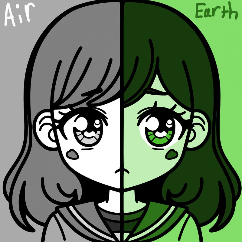 a split of a girl