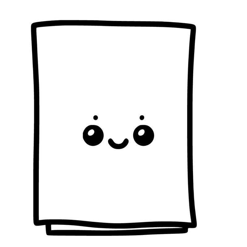 a white paper with nothing on it