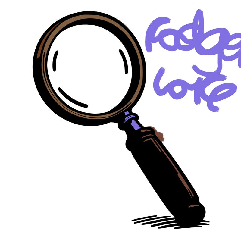 an old style magnifying glass with a short single handle