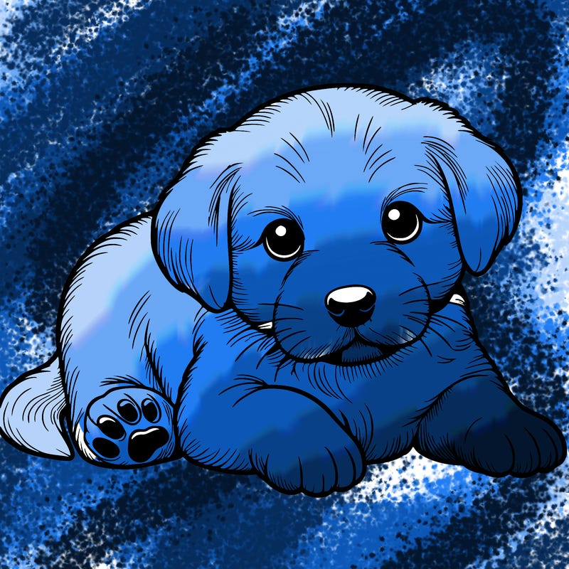 a cute realistic puppy