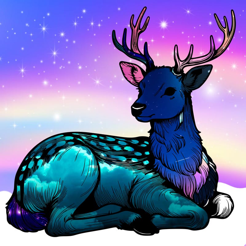 realistic deer with antlers