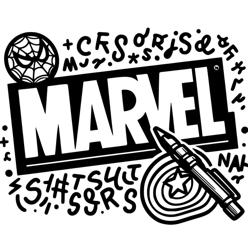 marvel logo writeing