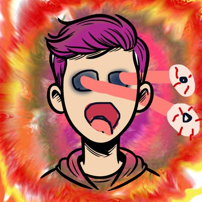 sketch of a person without a face