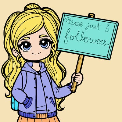 girl with sign