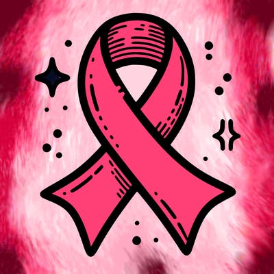 ribbon symbol of national breast cancer awareness month