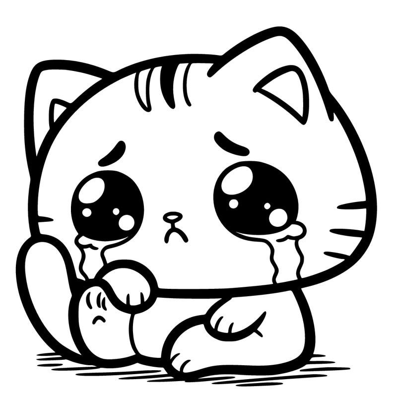 sad and depressed cat