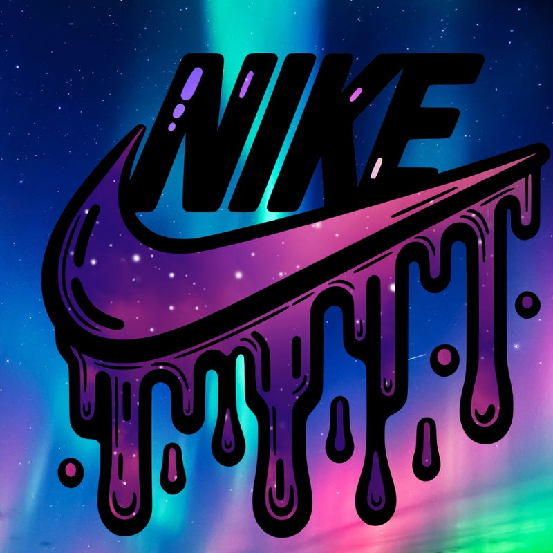 dripping nike logo